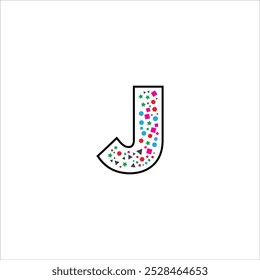 B Creative Abstract Letter with Geometric Patterns