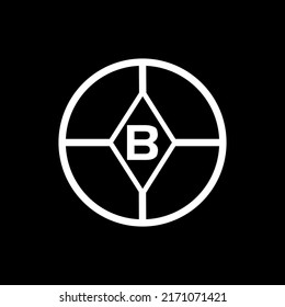  B creative circle letter logo concept. B letter design.
