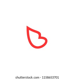 b creative initial letter logo vector