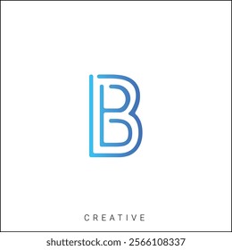 B Creative Latter Logo Design. By Custom Branding Logo. Creative Logo Design. Logo Template. Vector illustration. Modern Design. Monogram Design