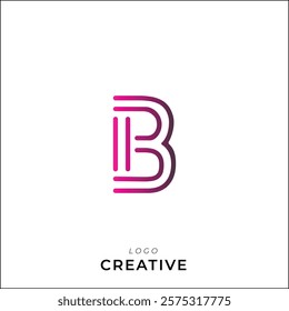 B Creative Latter Logo Design. By Custom Branding Logo. Creative Logo Design. Logo Template. Vector illustration. Modern Design. Monogram Design