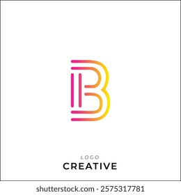 B Creative Latter Logo Design. By Custom Branding Logo. Creative Logo Design. Logo Template. Vector illustration. Modern Design. Monogram Design