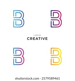 B Creative Latter Logo Design. Monogram Design. By Custom Branding Logo. Creative Logo Design. Vector illustration. Modern Design. Logo Template.