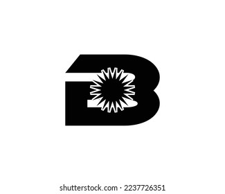 B Creative Logo Design Element With Star Shape