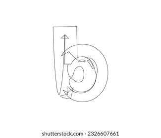 b creative logo design element