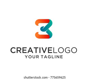 B creative logo design vector