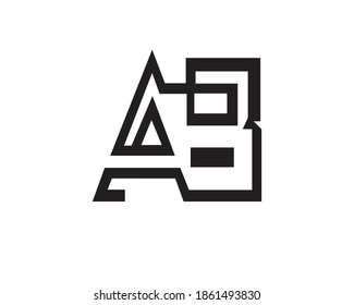 a y b diseños creativos de logotipo y letras de logotipo