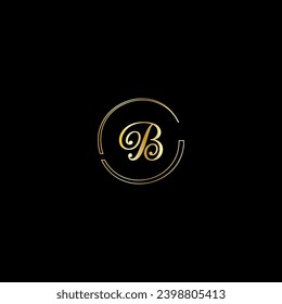 B creative modern letters logo design template