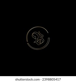 B creative modern letters logo design template