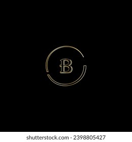 B creative modern letters logo design template
