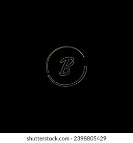 B creative modern letters logo design template
