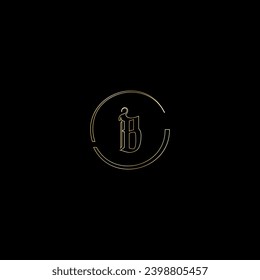 B creative modern letters logo design template