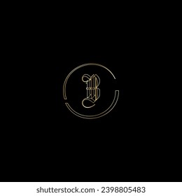 B creative modern letters logo design template