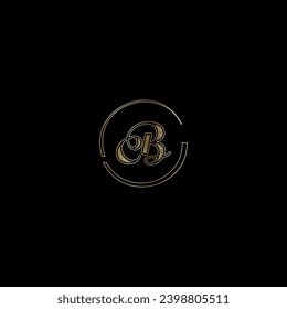 B creative modern letters logo design template
