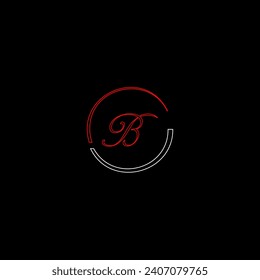 B creative modern letters logo design template