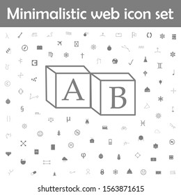 A b cube icon. Web, minimalistic icons universal set for web and mobile