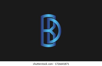 B , D , BD , Diseño del logotipo de la letra DB y logotipo de monograma. Letra inicial db/bd diseño de nombre de empresa de logotipo. Logo de BD Emblem Letra mayúscula Plantilla moderna.