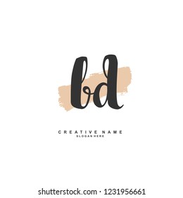 B D BD Initial logo template vector
