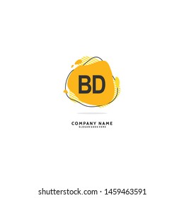 B D BD Initial logo template vector