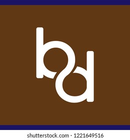 b d initial letter infinity logo element. initial letter logo template