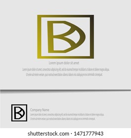 B D initial letter logo vector, modern logo template with modern design. Creative logo design.