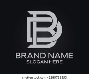 Plantilla de logotipo de letra inicial B D
