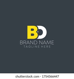 b d joint letter logo design vector. b d business logo.