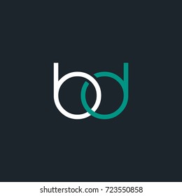 B D joint logo round letter vector design template