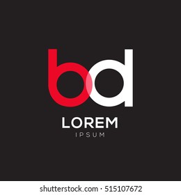 B & D Letter logo design vector element

