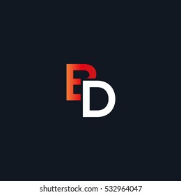 B & D  Letter logo design vector element
