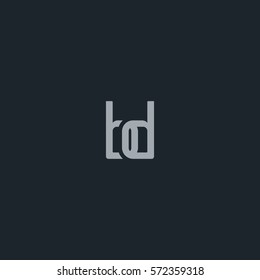 B & D Letter logo design vector element