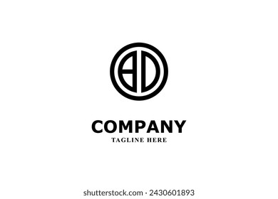 b and d letter logo inside a circle