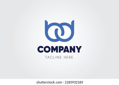 Letras B y D y diseño de logotipo infinito. Icono de vector infinito.