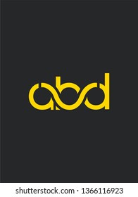 A B D letters joint logo design vector template