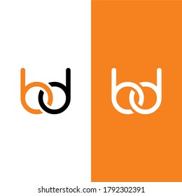 Cartas B y D Plantilla vectorial de icono del logotipo conjunto para el diseño del logotipo corporativo y de la tarjeta de visita.