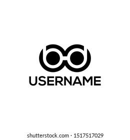 B & D logo concept black and white vector