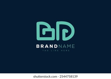 Diseño de logo B y D. BD Cartas abstractas Logo Monograma. Este diseño de logotipo es el proceso de crear un símbolo visual que representa una marca, empresa o individuo.