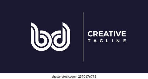 B and D logo design. BD abstract Letters Logo Monogram. This logo design is the process of creating a visual symbol that represents a brand, company, or individual.