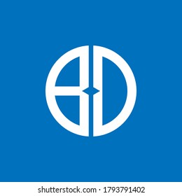 Idea de concepto de diseño de logotipo B + D