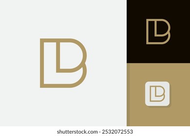 b d logo design vector template