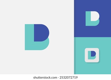 b d logo design vector template