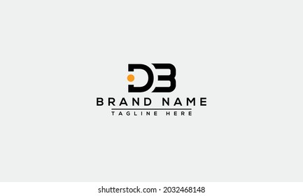 B D moderna letra del alfabeto creativo plantilla de icono 