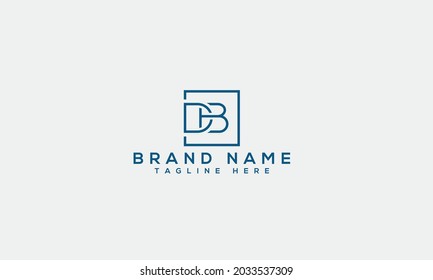 B D moderna letra del alfabeto creativo plantilla de icono 