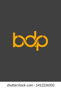 B D P letters joint logo designing template 