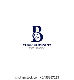 B Dental Logo Design Vector
