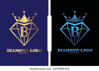 Plantilla de logotipo de la letra de diamante B para su marca.