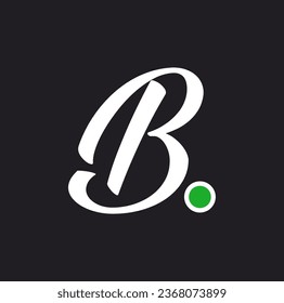 Icono de letra inicial de nombre de marca de punto B.
