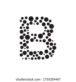 B dots letter logo design vector