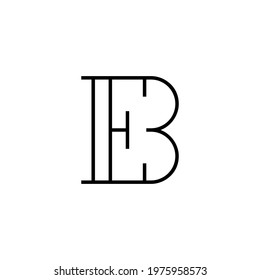 b e be eb initial logo design vector template