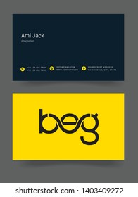 B E G letters joint logo design vector template